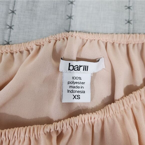 Bar lll Pink Off The Shoulder Ruffle Sleeve Blouse - Picture 7 of 8